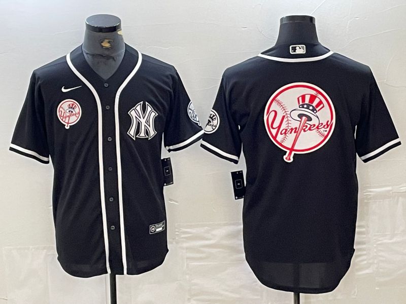Men New York Yankees Blank Black Second generation joint name Nike 2024 MLB Jersey style 18
